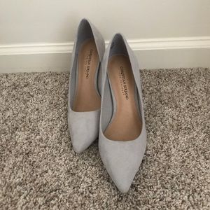 Christian Siriano Gray Suede Pumps